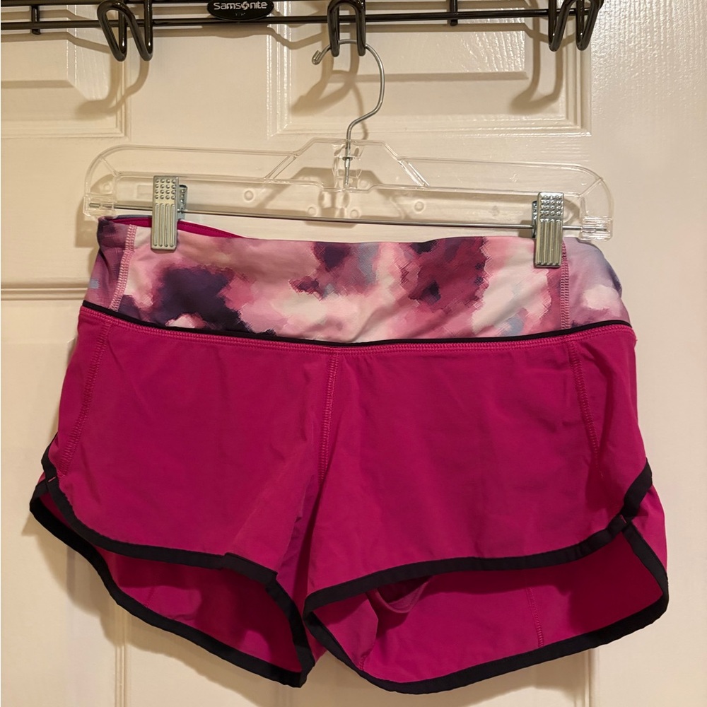 Lululemon Athletica Pink and Black Athletic Shorts